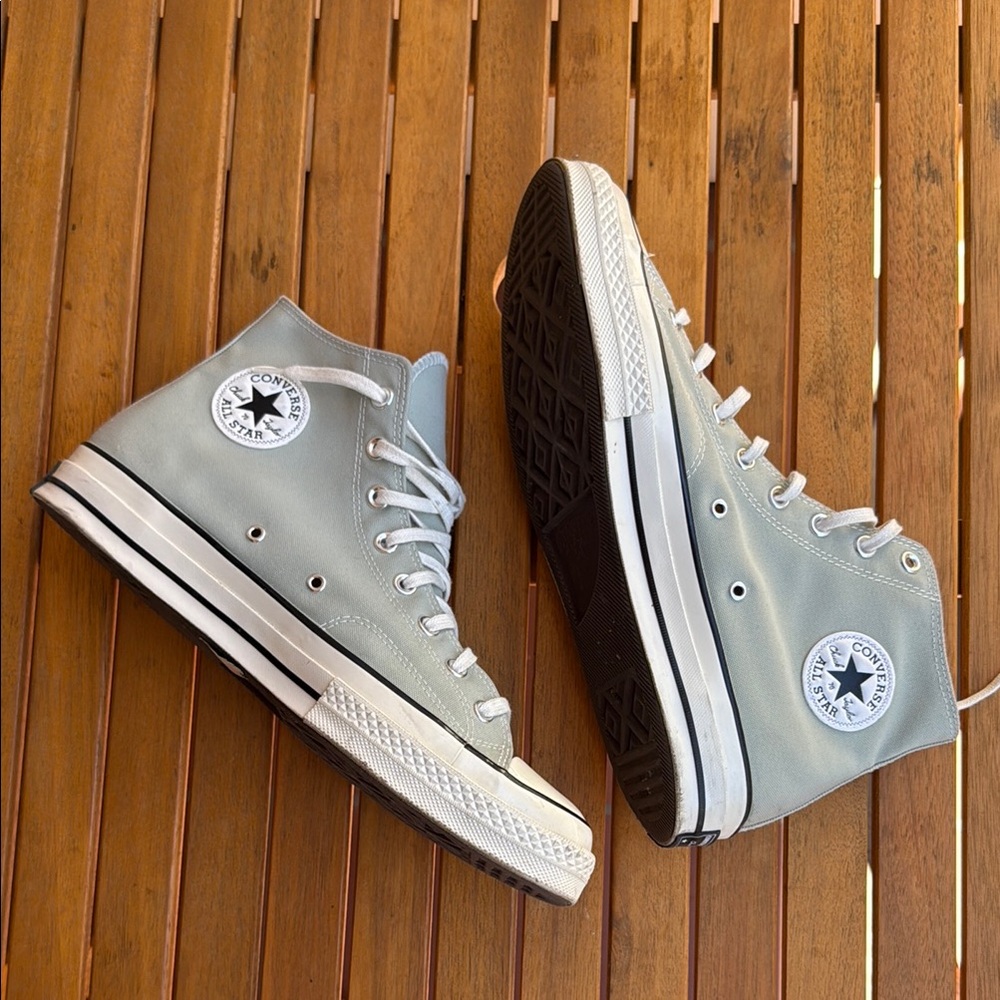 Converse Chuck 70 - Light Gray / Green High-Tops